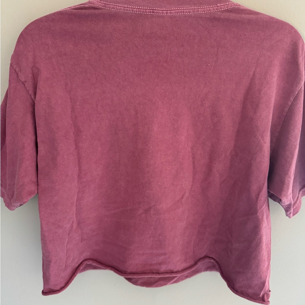 Cropped Def Leppard distressed Graphic Tee - Pink - Picture 3 of 3
